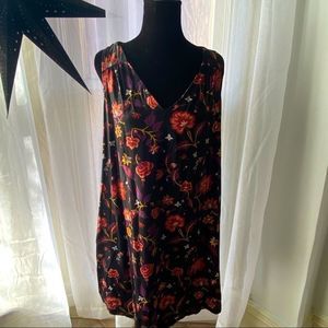 Old navy black floral print pillowcase dress
